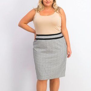 Calvin Klein Plus Size Piped-Trim Skirt